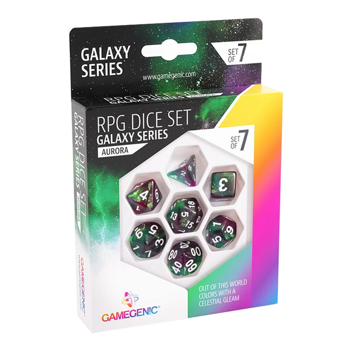 GALAXY SERIES - AURORA - RPG DICE SET (7PCS)