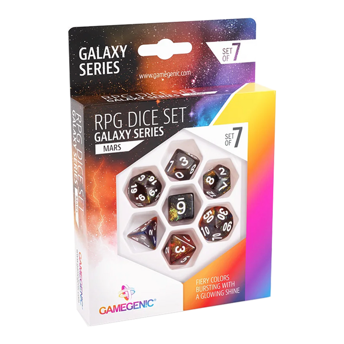 GALAXY SERIES - MARS- RPG DICE SET (7PCS)