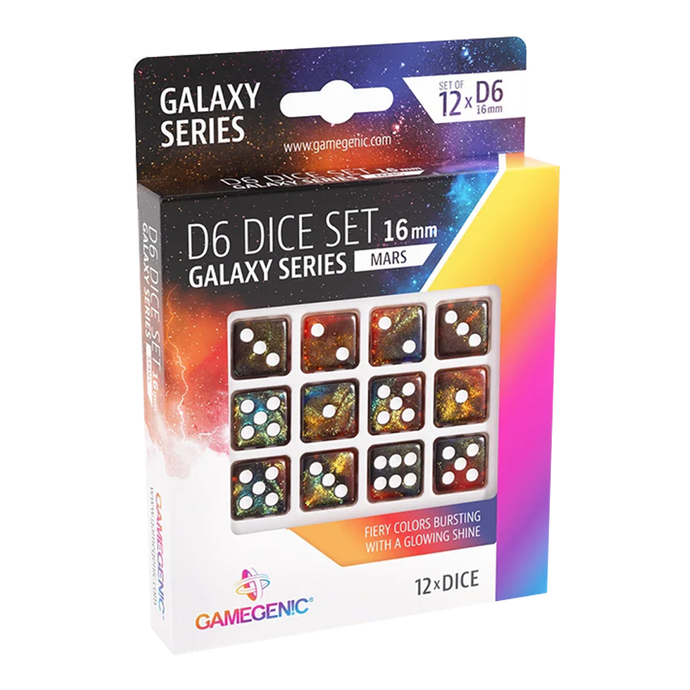 GALAXY SERIES - MARS - D6 DICE SET 16 MM (12 PCS)