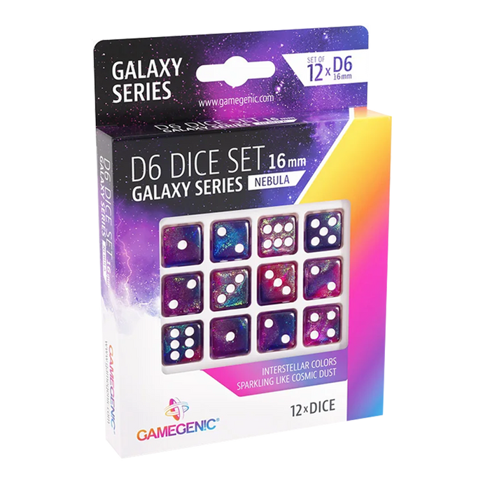 GALAXY SERIES - NEBULA - D6 DICE SET 16 MM (12 PCS)