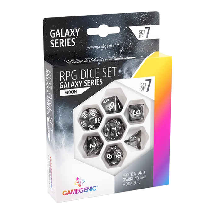 GALAXY SERIES - MOON - RPG DICE SET (7PCS)