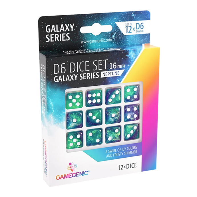 GALAXY SERIES - NEPTUNE - D6 DICE SET 16 MM (12 PCS)