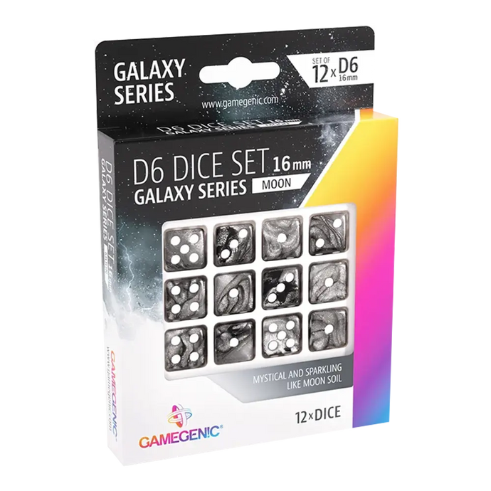 GALAXY SERIES - MOON - D6 DICE SET 16 MM (12 PCS)