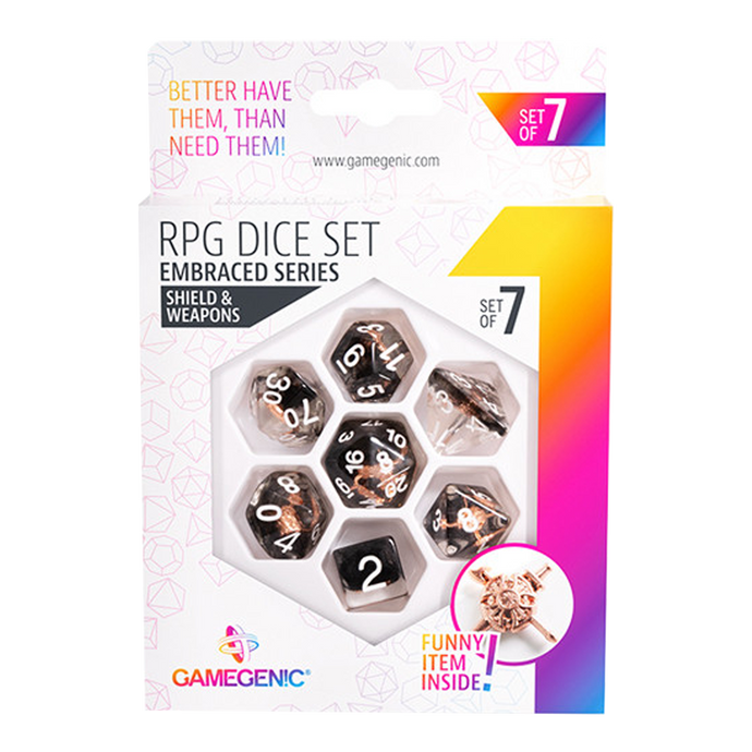 EMBRACED SERIES - SHIELD & WEAPONS - RPG DICE SET (7PCS)