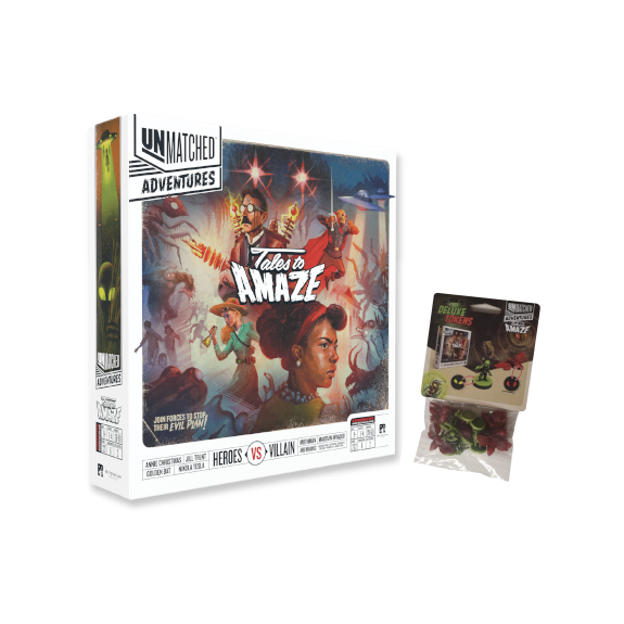 [CMON EXPO BUNDLE] UNMATCHED ADVENTURES: TALES OF THE AMAZE WITH DELUXE TOKENS BUNDLE