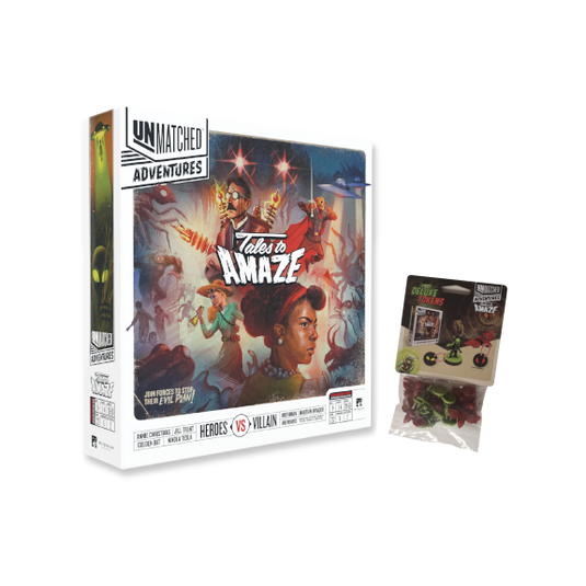 [CMON EXPO BUNDLE] UNMATCHED ADVENTURES: TALES OF THE AMAZE WITH DELUXE TOKENS BUNDLE